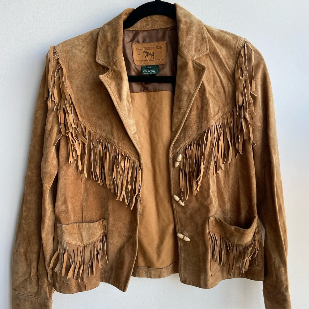 Ralph Lauren leather fringe jacket